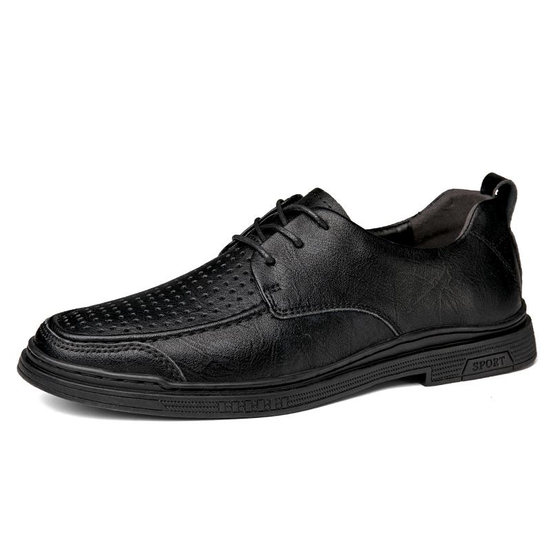 Genuine Leather Male Casual Oxford ShoesShoes Lace-up Dress Shoes Classic Business Footwear Luxury Mens Handmade Gentleman Shoes