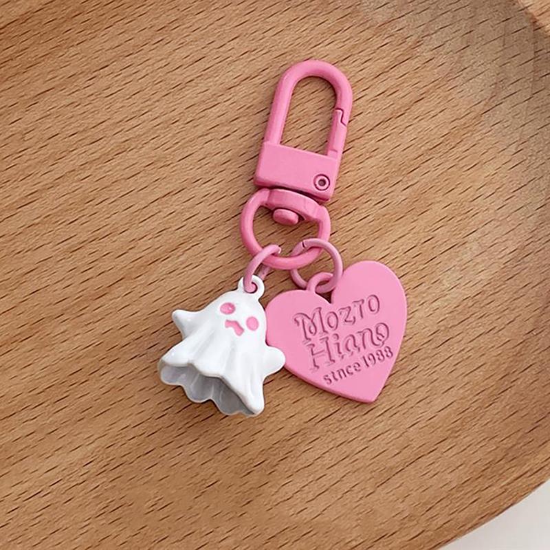 

Cartoon Halloween Ghost Keychain Bag Keyring Pendant Mini Doll Girls Birthday Gift Toy белый