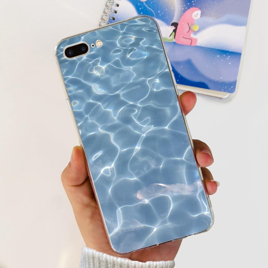 For IPhone 7 Plus Case iPhone8 Plus Fashion Painted Cover Clear Silicone Phone Case For iPhone 8 iPhone7 Plus Soft Fundas Bumper