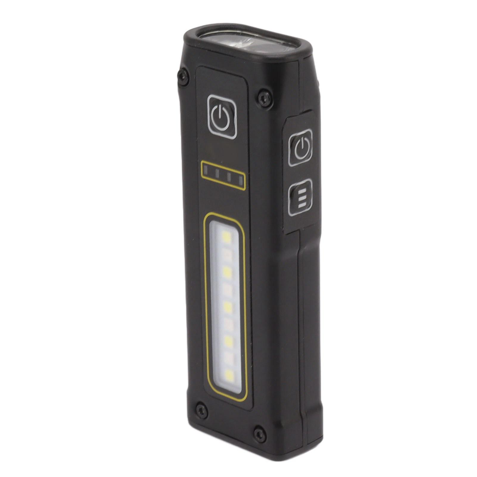 

Мини-фонарик с двумя источниками света 800 мАч, зарядка типа C, регулируемый портативный светодиодный фонарик COB