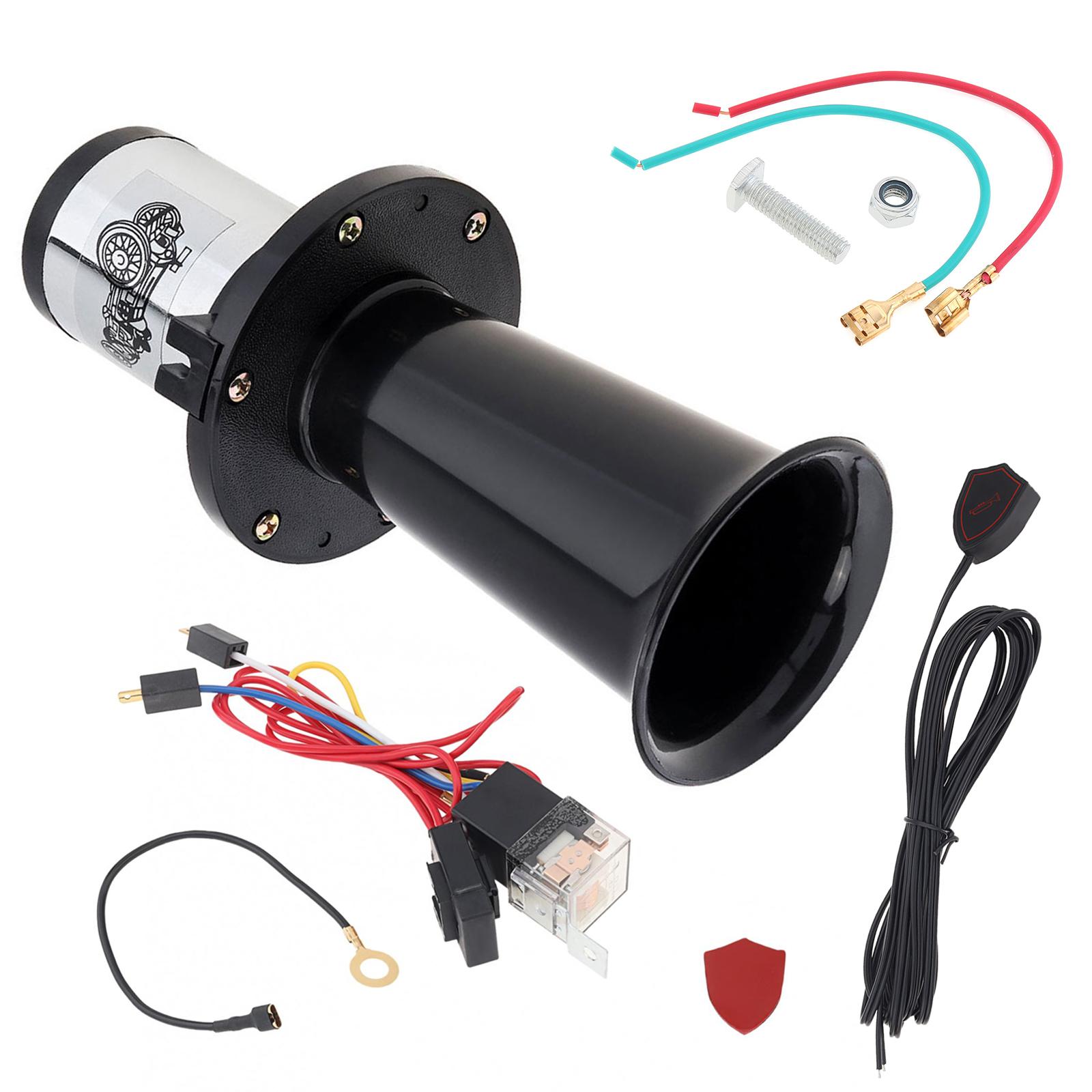 

12V 110dB Super Loud OOGA Air Horn Antique Vintage Classic Old Style Complete Kit with Button Wiring Harness Wear-resistant for Car Motorcycle Truck