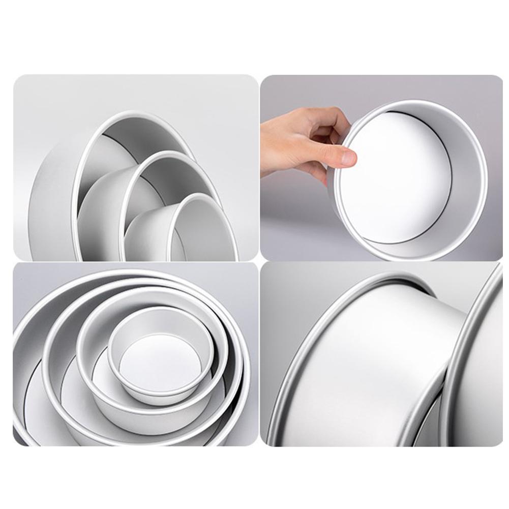 4/6/8/10 Inch Baking  Mold Non-stick Aluminium Alloy Round Live Bottom Cake Mould Baking Tray