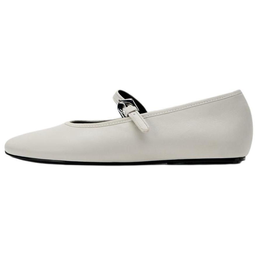 Zara Fashionable Casual Flats Women flats White 13527410