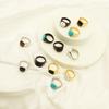 Accessories French Fashion Light Luxury Simple Multi-Color Gemstone Titanium Steel Ring Personalized Niche 18K Gold Jewelry