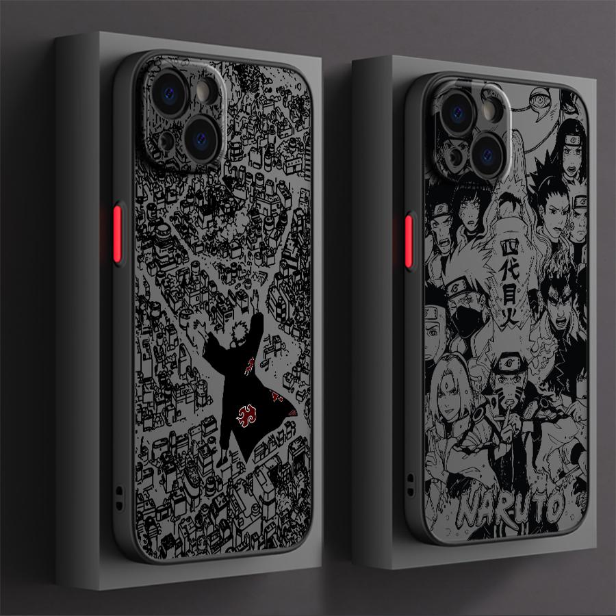 Matte Phone Cover Case for iPhone 14 12 11 X 15 Plus 13 Mini 16 Pro Max XR Cool Anime Characters