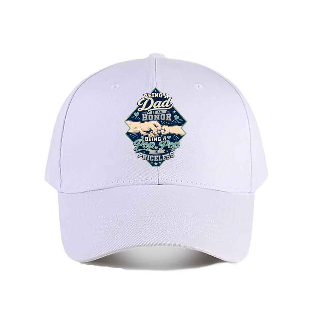 Honored Pop Pop Family Fist Bump Baseball Cap Fashion Outdoor Sports Sunhat Unisex Snapback Cap Womens