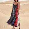 Women's Summer Dress Casual Loose Print Long Beach Vacation Dresses