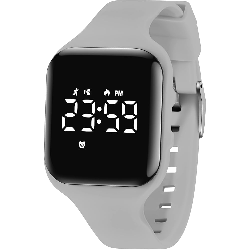 Digital Kids Sports Watch 5ATM Waterproof Rechargeable Activity Tracker for Boys and Girls with Step Counter Alarm Stopwatch