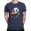 Men T-Shirts Funny Vintage Kawaii Panda Ramen Noodles Anime Jap Crazy Pure Cotton Sleeve Kawaii  Anime Panda Clothing Original