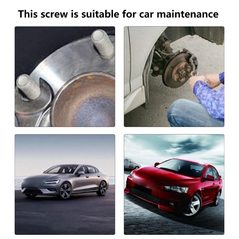 10Pcs Wheel Studs Tire Lug Nuts Replacement Wheel Lug Studs Tire Hub Screw 48mm Long & 12mmx1.5 Extended Knurled Bolt