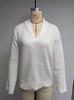 European American Autumn Winter Loose V-neck Lapel Sweater, Solid Color, Long Sleeve, Versatile Knitwear