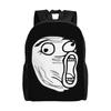 Custom Trollface Funny Laptop Backpack Women Men Basic Bookbag for School College Student Wacky Bags