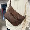 Herren Umhängetasche PU Umhängetasche Große Kapazität Brusttasche