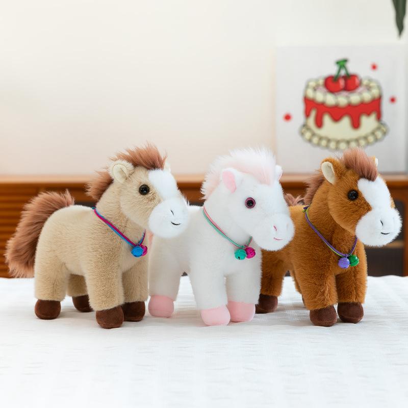 Cute Station Pony Plush Toy Doll Simulation Horse Doll Year of the Horse Event Mascot Gift