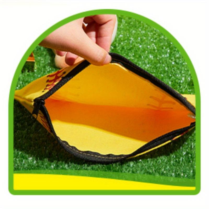 1pc Softball Makeup Bag Sport Cosmetic Bags Canvas Softball Pouch Bags Portable Makeup Pouch Bag Travel Makeup Organizer