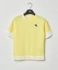 MARINADE Logo Color Block Crop Short Sleeve Knit - 3 Colors