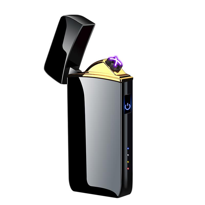 High-End USB Rechargeable Electronic Windproof Pulse Arc Lighter with Fingerprint Touch