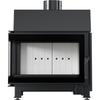 Steel fireplace KRATKI SIMPLE left 6 kW Ø 150 self closing door