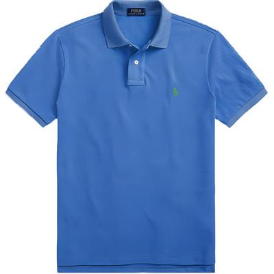 Polo Slim Fit Solid Color Logo Embroidered Short Sleeve Polo Shirt Men Tops Blue MNPOKNI1N821858-400