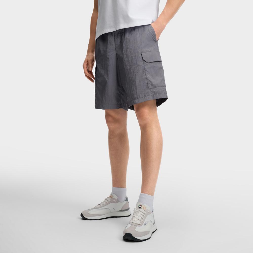 Fila Heritage Classic Workwear Versatile Woven Casual Shorts Men Shorts Cloudy-Gray F11M628811FDY
