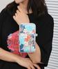 Blumenprint Design Mode Umhängetasche Mehrere Taschen Handgelenktaschen Freizeit Trendig Leicht Mini-Geldbörse Clutch