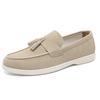 Men's Shoes 2025 New Model, Liu Su Le Fu Shoes, Men's Suede Lightweight Breathable Flat Shoes, Fashionable Casual Flat Shoes