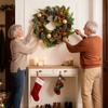 Large Christmas Wreath 19 Inch Home Decor Realistic Door Wreath Christmas Decorations For Window Fireplace Bedroom Living Room