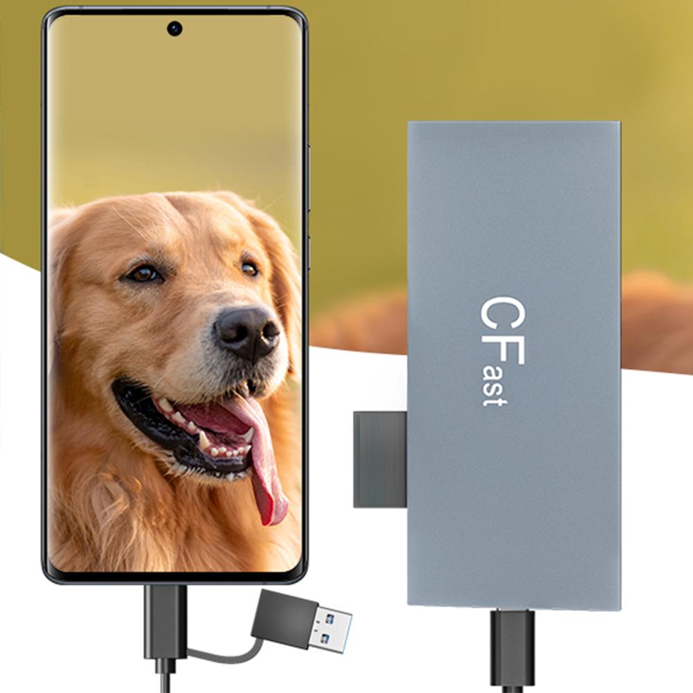 CFast Card Reader Read 6 Cards Simultaneously Memory Stick Pro Duo Adapter 5Gbps USB Card Reader for CFast/CF/MS/SD/TF/XD Card