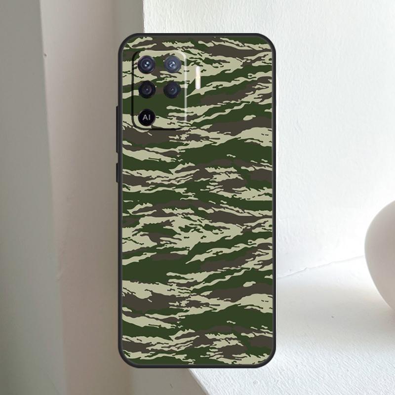

Humor Tiger Stripe Camo Army For OPPO A80 A60 A40 A5 A6 Pro A15 A17 A57 A16 A76 A96 A18 A38 A58 A78 A98 A54 A74 A94 Case OPPO A98 5G