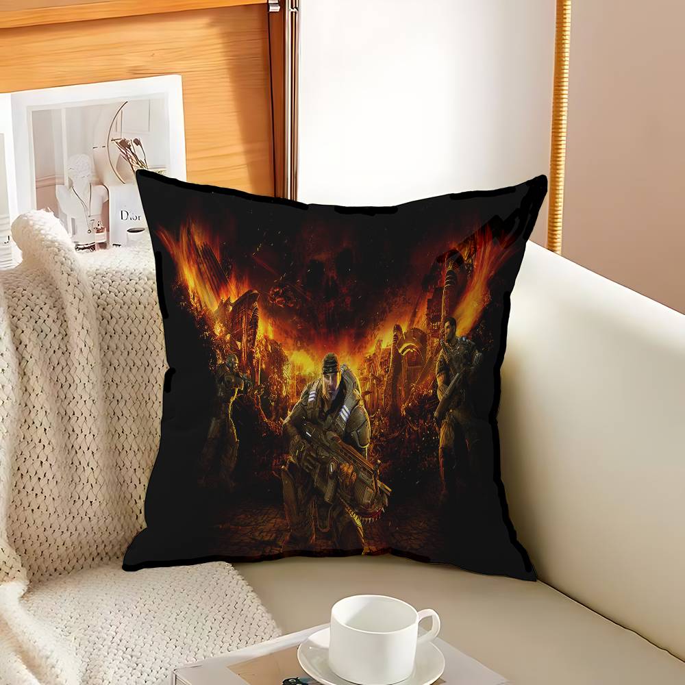 G-Gears O-Of W-War Decorative Room Aesthetics Pillow Case Home Decor Bedroom Sofa Bed Couch Pillow Cover 45x45