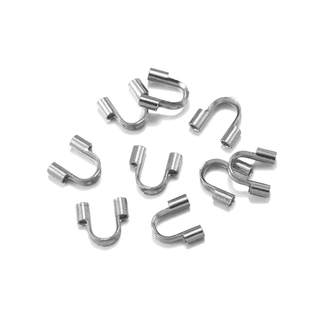 30 Stück 4,5x4mm Edelstahl Drahtschutz Drahtschutz Schlaufen U-förmig Für Schmuckherstellung DIY Zubehör Zubehör Großhandel