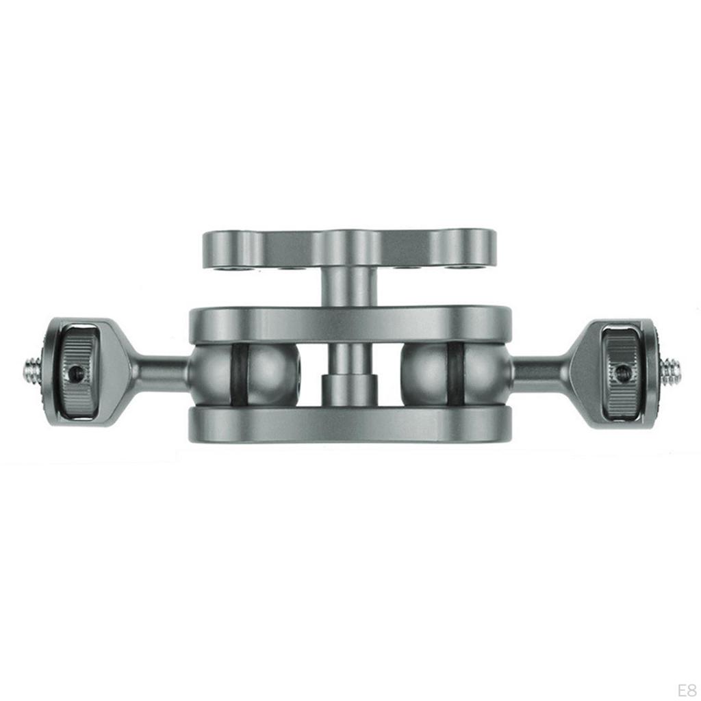 360° Arm Hand Extension Adapter Mount w/Two Ballheads for Camera Acc