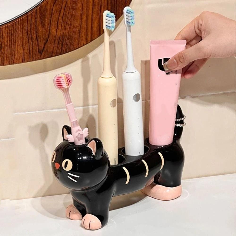 Cat Dog Shape Electric Toothbrush Stand Cartoon Toothpaste Toothbrush Base Washstand Vanity