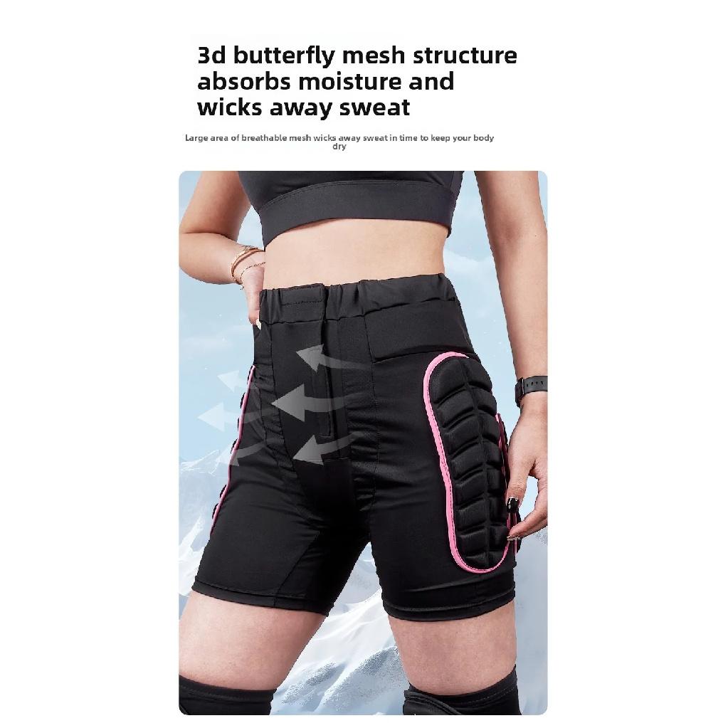 Women's Padded Bike Sport Shorts Cycling Shorts with Impact Protection Hip Padded Ski Protector Skating Protective Gear
