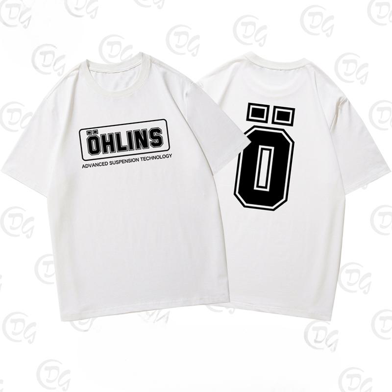 2025 Sweden OHLINS Motorcycle Shock Absorber Modified Short-sleeved T-shirt Male and Female Cyclists Riding Clothes