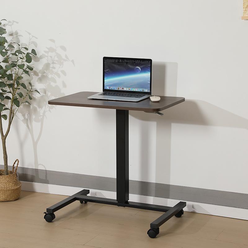 Pneumatic Height Adjustable Sit-Stand Mobile Desk, White