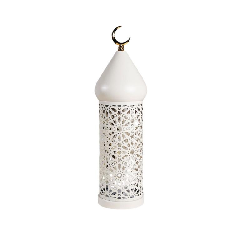 Decorative LED Desk Light with Hollowed Iron Stand for Mantels Tabletop Display Dining Room Bedroom Festival Decoration