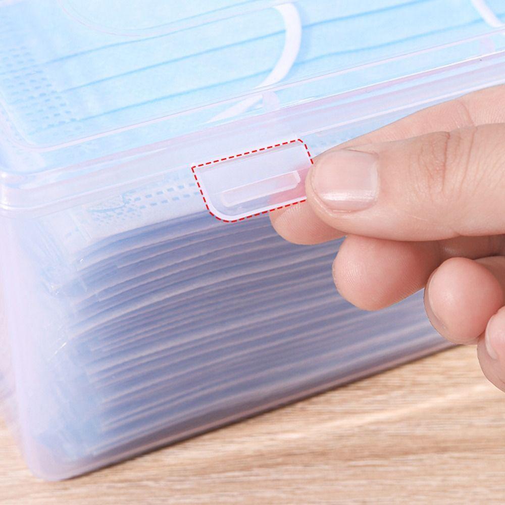 1Pcs Portable Flip Box Transparent Drug Storage Mask Storage Box  Pill Jewelery Earrings Cosmetics
