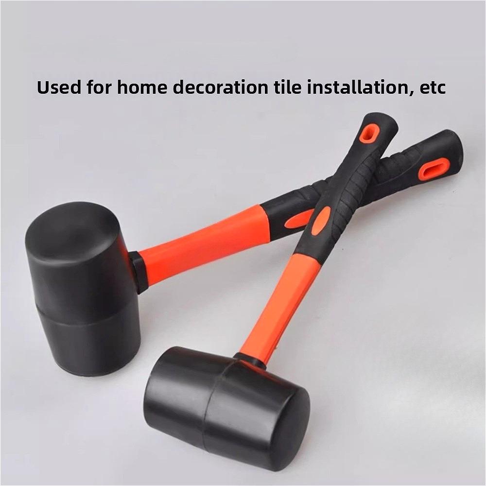Heavy Duty Rubber Hammer and Fiberglass Hammer Are Suitable for Professional Tile Installation Anti Slip Handle DIY Manual Tool