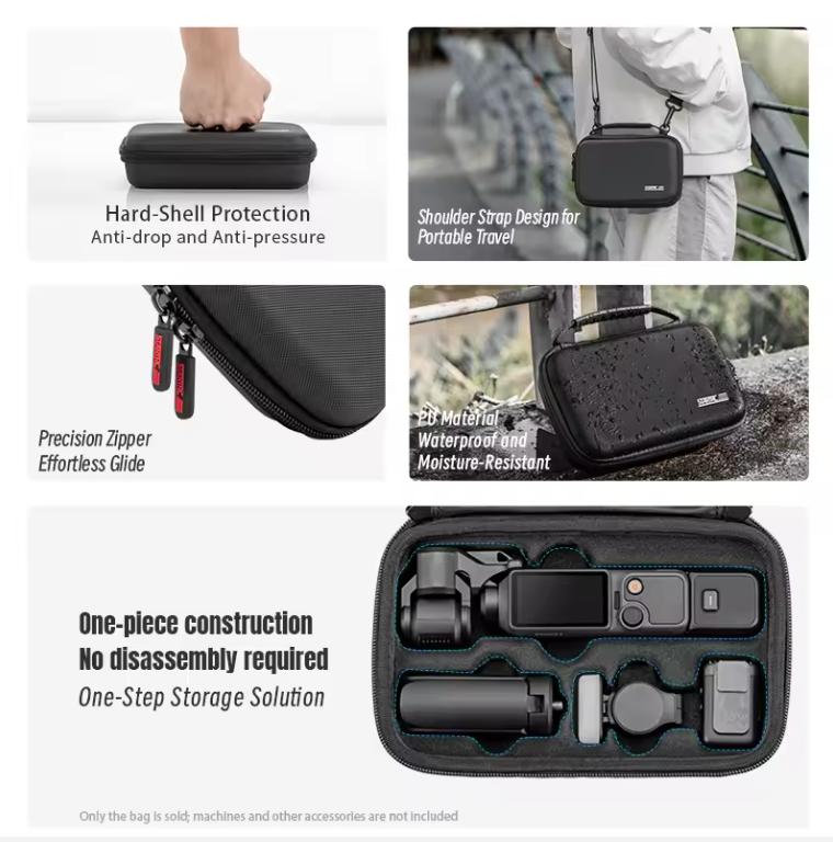 Carrying Case For DJI Osmo Pocket 4 Creator Combo Storage Bag Waterproof Travel Shoulder Bag For DJI Pocket 4 Camera Accessories
