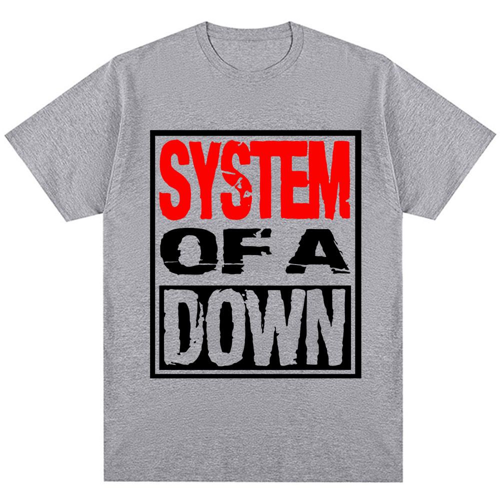 Rock Band System Of A Down Graphic T Shirts Unisex Unisex Vintage Alternative Metal Music Male Tshirts Fashion Cotton Loose T Shirt