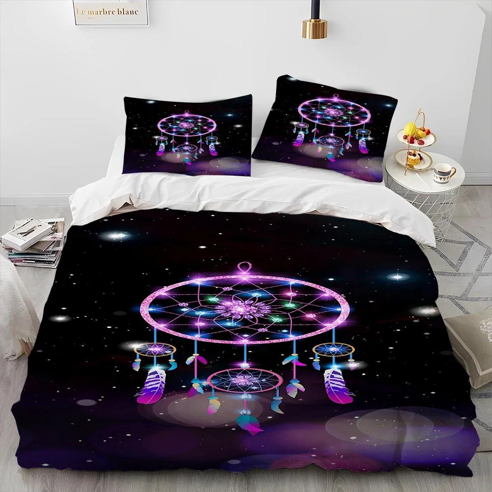 Comforter Fashion Dreamcatcher Feather Owl Comforter Bedding Set Bed Set King Queen Size Bedding Set
