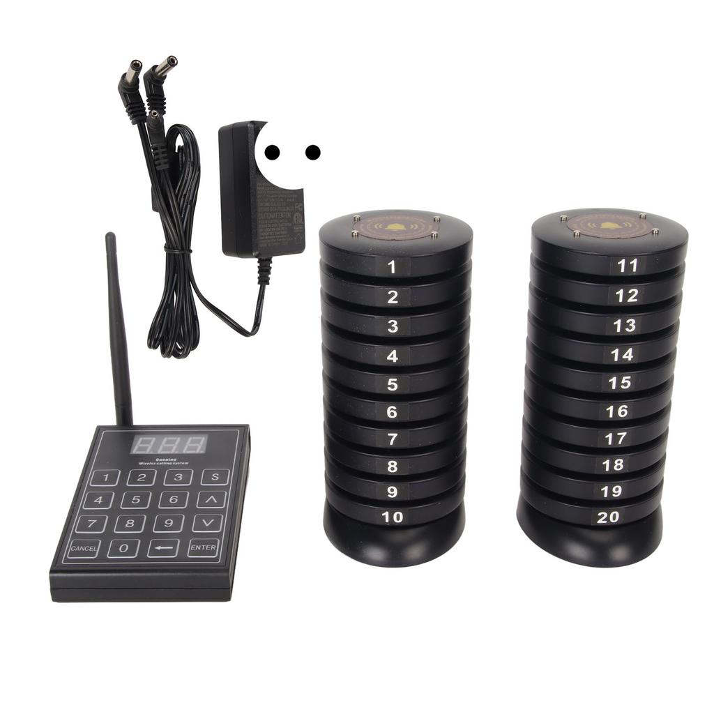 Drahtloses Gästeaufruf-Warteschlangensystem Langstrecken-Aufrufsystem mit Sender und 20 Pagern für