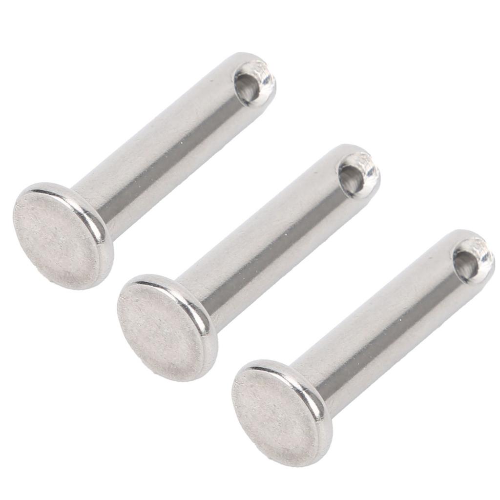 50Pcs Round Clevis Pins Flat Head 304 Stainless Steel Locating Linear Moving Parts M6x25mm