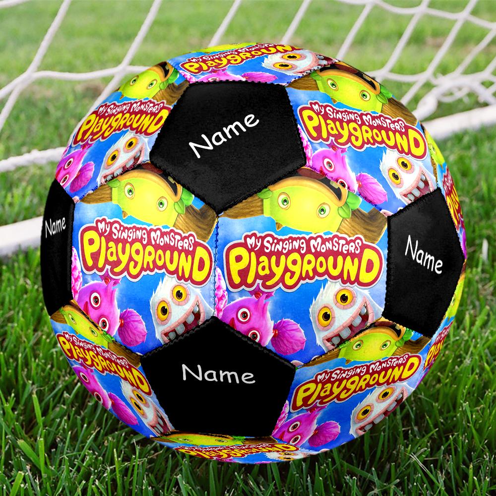 Custom Name My Singing Monsters Playground Theme Size 5 Soccer Ball, Suitable for Both Indoor and Outdoor Matches, a Gift Suitable for Everyone.