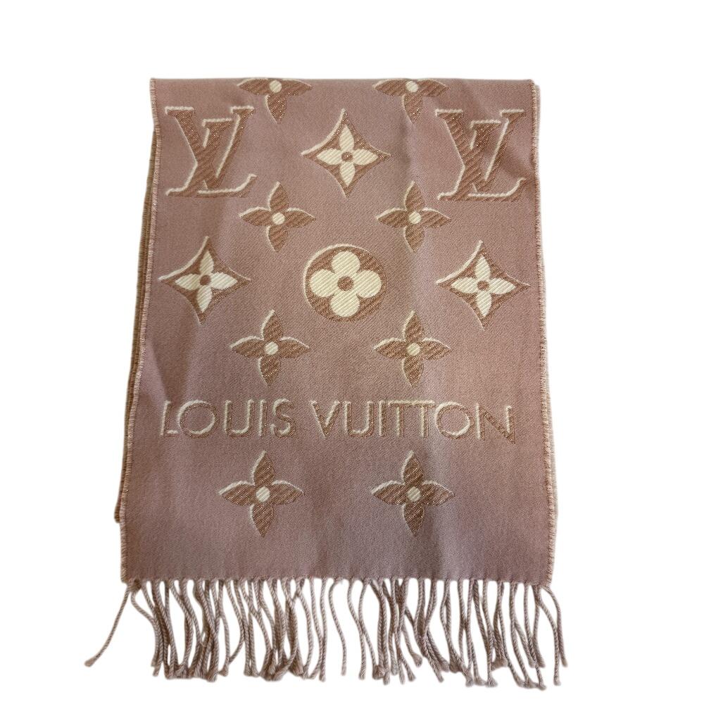 Louis Vuitton M78237 Model monogramă lână LV Essential Shine eșarfă Eșarfă lână roz Femei Folosit