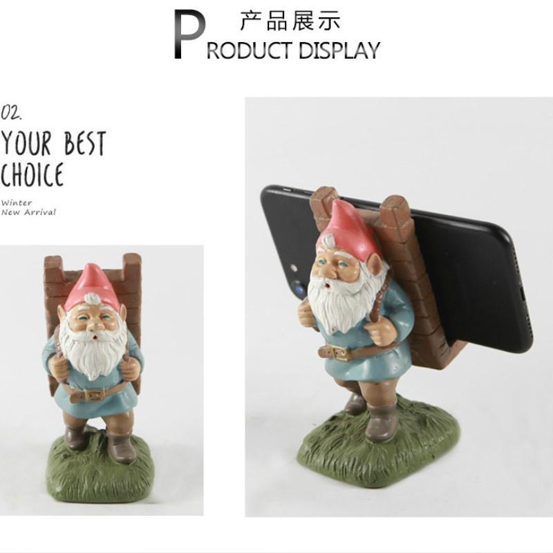 Santa Claus Desktop Decoration  Resin Crafts Creative Office Small Ornaments Mobile Phone Holder