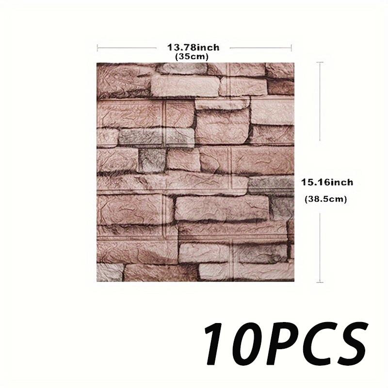 Retro color wallpaper 3D self-adhesive 35X38.5cm living room wall decoration wall sticker