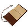 Women Men Vintage Travel Writing Journal Notebook Refillable PU Leather Diary Books with Leaf Pendant Strap