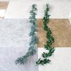 1Pc Simulation 72.83 Inch Green Gray Willow Leaf Plastic Wire Rattan for Wedding Home Outdoor Courtyard Patio Garden Decoration